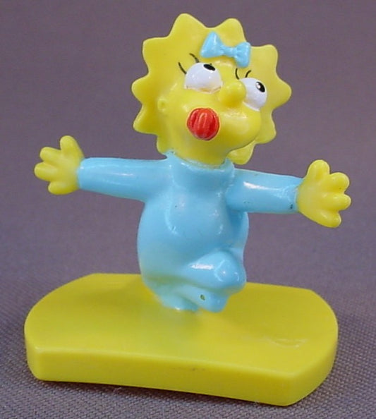 The Simpsons Maggie Figure, 2003 Kellogg's Cereal Premium, Simpson Family, 2 Inches Tall, PVC Figure On A Base, Kelloggs, Kellogg