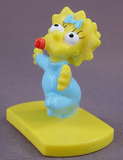 The Simpsons Maggie Figure, 2003 Kellogg's Cereal Premium, Simpson Family, 2 Inches Tall, PVC Figure On A Base, Kelloggs, Kellogg