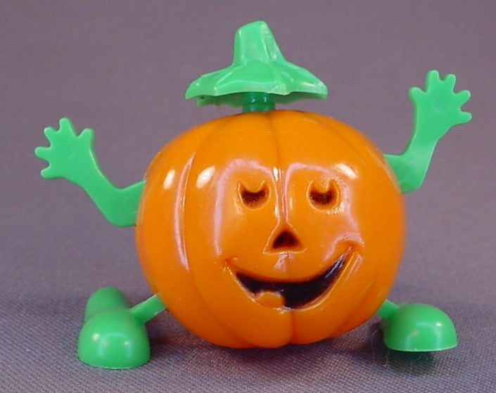 Wind Up Toy Halloween Pumpkin Dancing Or Sidewalker Toy, 1990's, Possibly Applause But Not Marked, Jack-O-Lantern