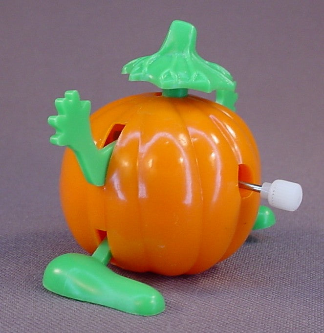 Wind Up Toy Halloween Pumpkin Dancing Or Sidewalker Toy, 1990's, Possibly Applause But Not Marked, Jack-O-Lantern