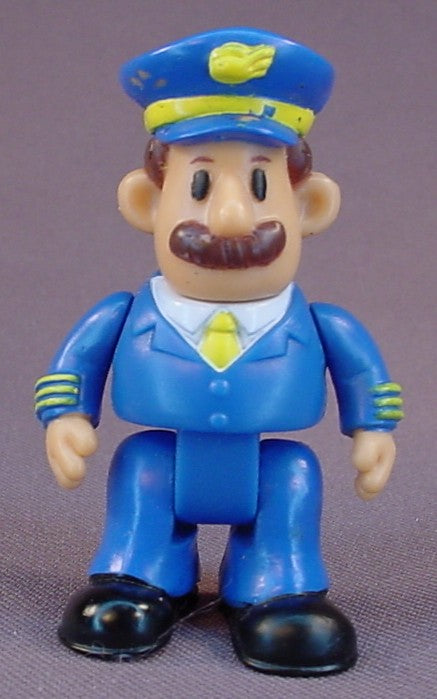 Keenway Big Steps Airline Pilot Figure, 2 1/2 Inches Tall, The Arms & Legs Move, The Head Swivels, Keenway Big Steps Holiday Flight, Keenway Jumbo Jet, Action Figure