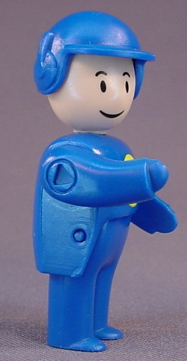 Meccano Pilot Figure, 1996 Junior Pilot Or Aviator, Meccano Jr Airline Set, Meccano Jr City Set, 2 3/8 Inches Tall, The Head Swivels, The Arms Move And It Bends At The Waist, Vintage Toy