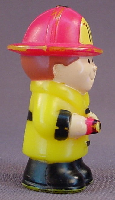 Lakeside 1982 Tubtown Fireman Figure, Firehouse Fire Fighter, 2 Inches Tall, Hard Plastic, Vintage Toy, Tub Town