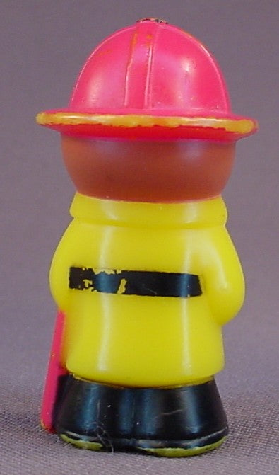 Lakeside 1982 Tubtown Fireman Figure, Firehouse Fire Fighter, 2 Inches Tall, Hard Plastic, Vintage Toy, Tub Town