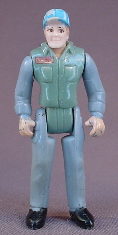 Buddy L Bus Driver Or Mechanic Figure, 1981 Buddy L School Bus Set #6335, Buddy L Greyhound Or Americruiser Bus Sets, 2 3/4 Inches Tall, The Head Arms & Legs Move, Vintage Action Figure Toy