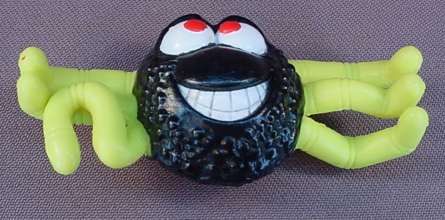 Checkers Restaurant 1995 Creepy Strawlers Yellow & Black Spider Figure Toy, Slides Onto A Straw, 3 Inches Wide