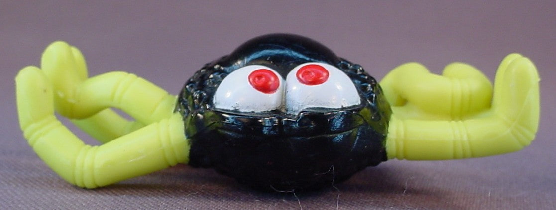 Checkers Restaurant 1995 Creepy Strawlers Yellow & Black Spider Figure Toy, Slides Onto A Straw, 3 Inches Wide