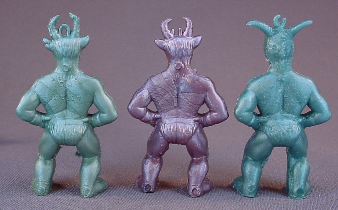 Muscle Galaxy Warriors, Lot Of 11 PVC Pencil Topper Figures, 2 1/2 To 2 3/4 Inches Tall, Vintage, 1980's, Hong Kong