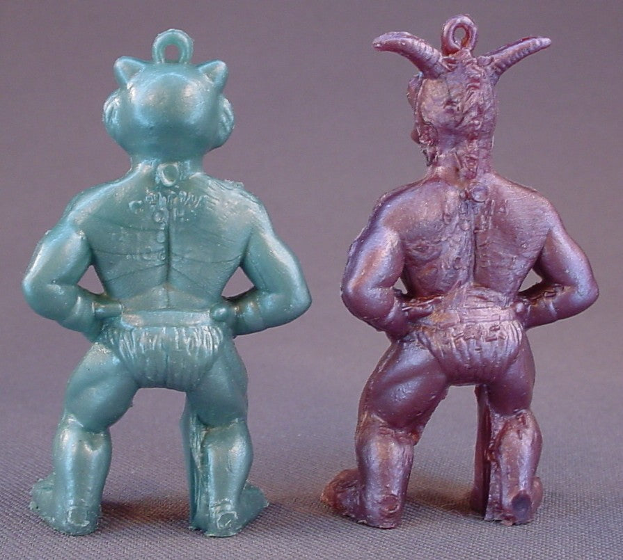 Muscle Galaxy Warriors, Lot Of 11 PVC Pencil Topper Figures, 2 1/2 To 2 3/4 Inches Tall, Vintage, 1980's, Hong Kong