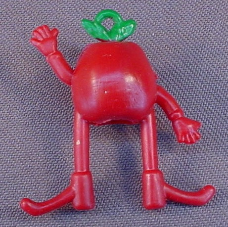 Munch Bunch Apple Pencil Topper Figure, 1 5/8 Inches Tall, Vintage, Hong Kong