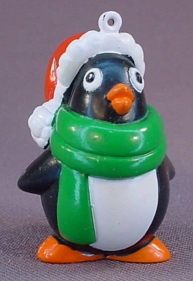 Topps Christmas Penguin PVC Figure, Ornament, Pencil Topper, 2 Inches Tall, 2001 Topps
