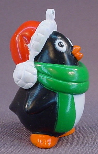 Topps Christmas Penguin PVC Figure, Ornament, Pencil Topper, 2 Inches Tall, 2001 Topps