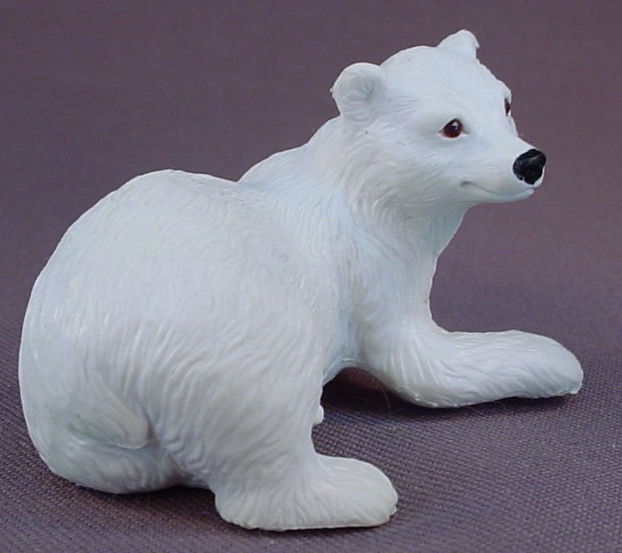Puppy In My Pocket, Baby Surprise In My Pocket Wildlife Series, Polar Bear Family Mother Animal Figure, #16 Anna, Vintage, 2 3/4 Inches Long, 1994 M.E.G.