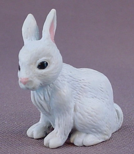 Puppy In My Pocket, #6 Mini Rex Gray Bunny Rabbit Animal Figure, Vintage, 1994 M.E.G.