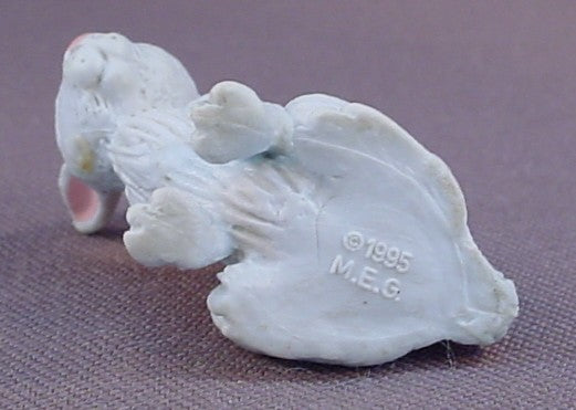 Puppy In My Pocket, #6 Mini Rex Gray Bunny Rabbit Animal Figure, Vintage, 1994 M.E.G.