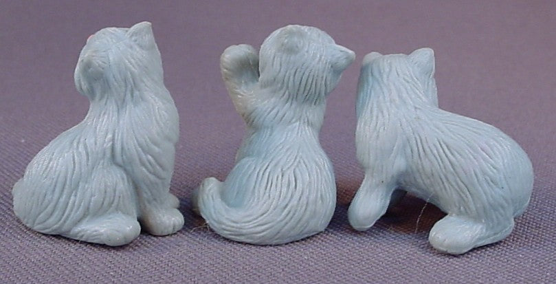 Kitty In My Pocket #54 Jenny Gray Persian Cat Family, Mother And 3 Kittens, Vintage, Puppy In My Pocket, 1995 M.E.G.