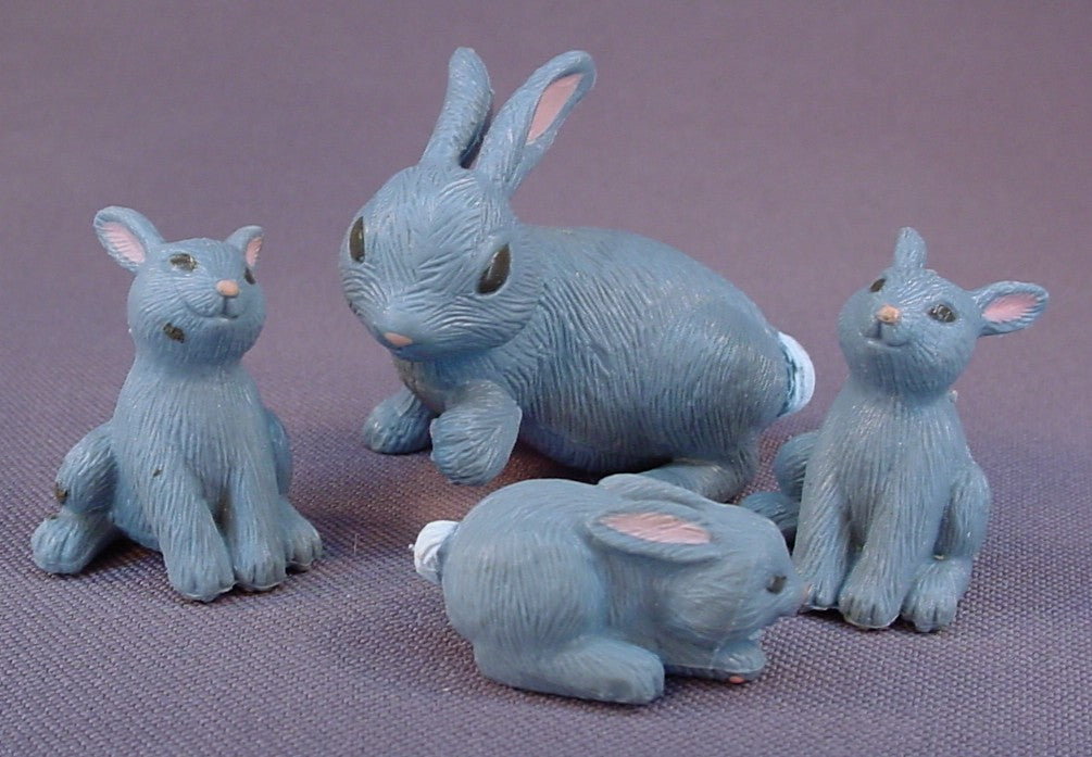 Puppy In My Pocket #6 Rachel Rabbit Family, Mother And 3 Baby Bunny Rabbits, Pet In My Pocket, Baby In My Pocket, Vintage, 1996 M.E.G.