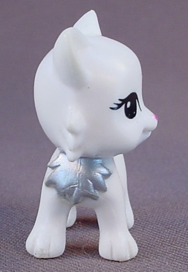 Polly Pocket White Kitty Cat Figure From A Sparkle Style House, #M0294, 55584, 2007 Mattel
