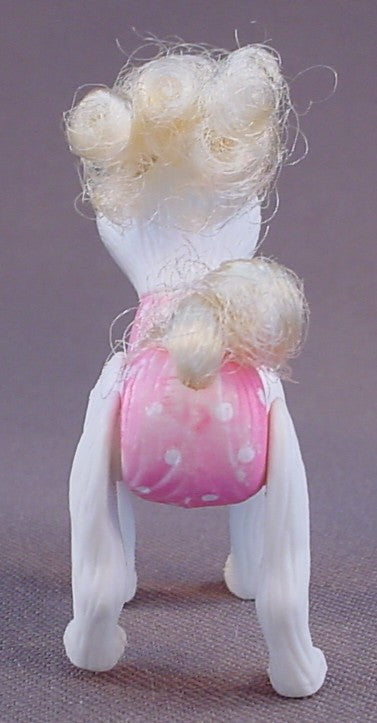 Polly Pocket White Dog With Real Hair, From A Happenin' Pet Salon, # 55503, Fashion Polly, The Legs Move, 2001 Mattel