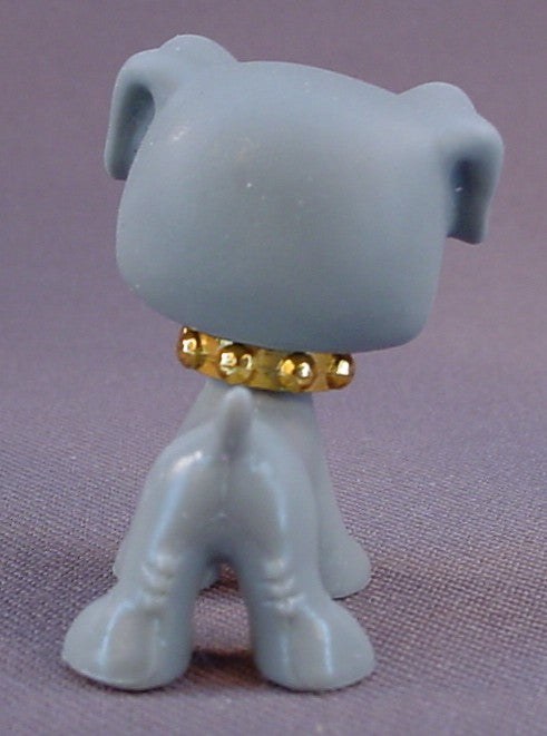 Polly Pocket Sparklin' Pets #2 Gray Puppy Dog With A Gold Collar, From A Mobile Set #L9868, 2007 Mattel