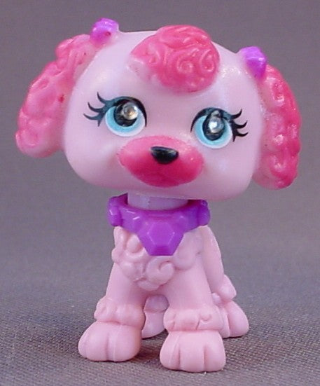 Polly Pocket Sparklin' Pets #54 Pink Poodle With A Purple Collar, From A Sparklin' Pet Spa Playset #N1695, 2008 Mattel