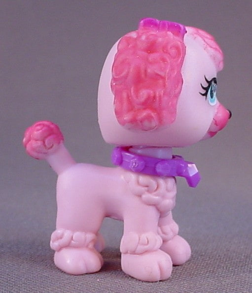 Polly Pocket Sparklin' Pets #54 Pink Poodle With A Purple Collar, From A Sparklin' Pet Spa Playset #N1695, 2008 Mattel