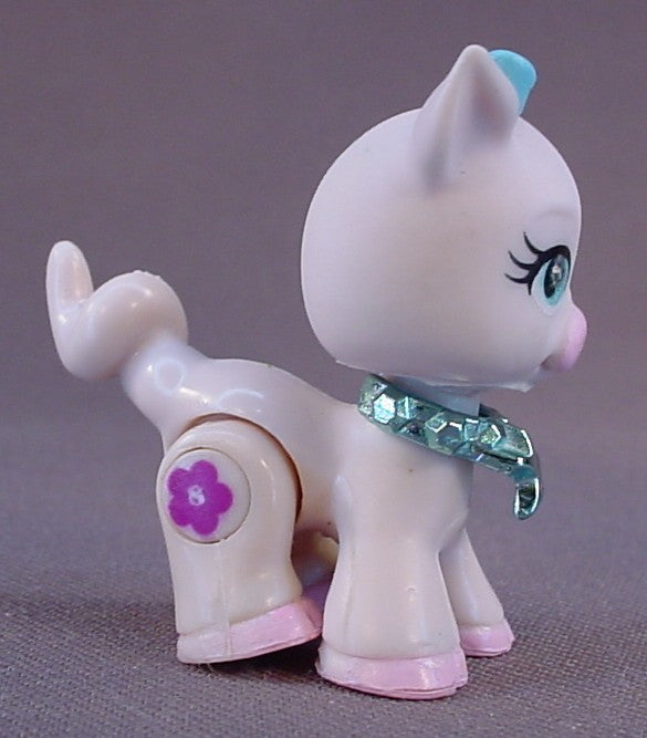Polly Pocket Sparklin' Pets #08 Pink Pig With A Shiny Blue Collar, Pirouette Pairs, 2007 Mattel