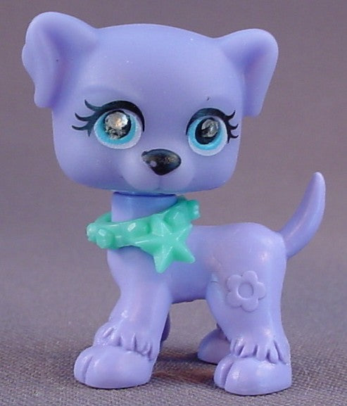 Polly Pocket Sparklin' Pets Lavender Purple Puppy Dog, Dressin' To Show #N 0743, 2008 Mattel