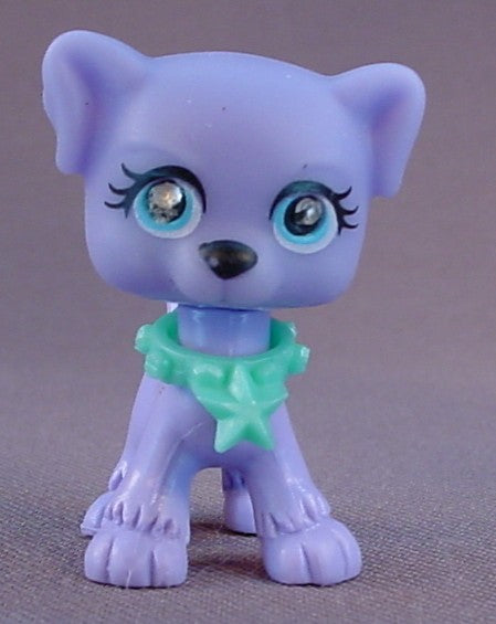 Polly Pocket Sparklin' Pets Lavender Purple Puppy Dog, Dressin' To Show #N 0743, 2008 Mattel