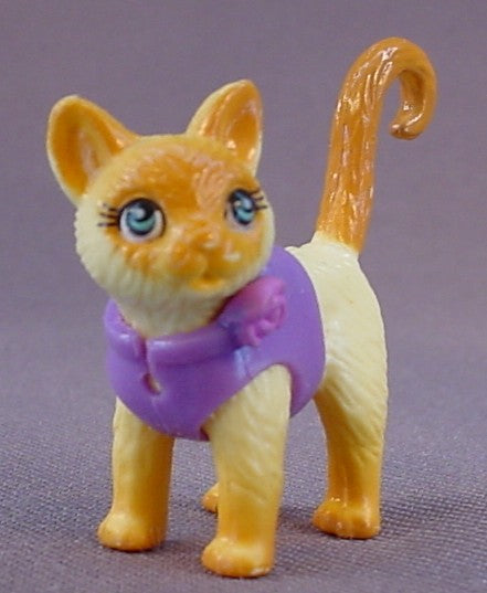 Polly Pocket Pet Friends Siamese Cat With A Purple Vest, 2002 Mattel