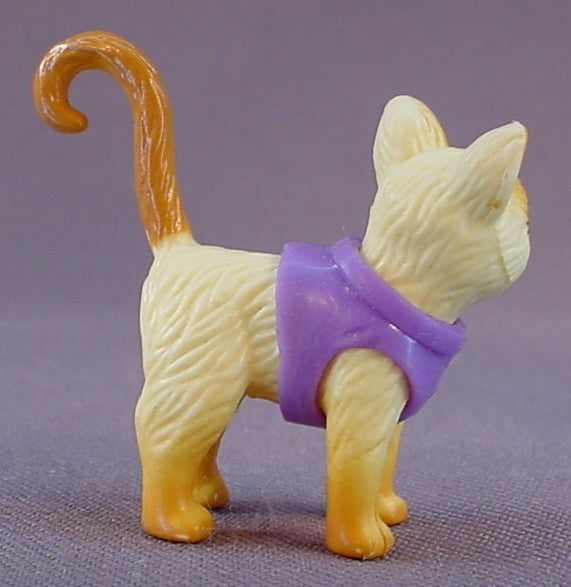 Polly Pocket Pet Friends Siamese Cat With A Purple Vest, 2002 Mattel