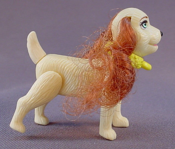 Polly Pocket Happenin' Pet Pals Ginger Dog, From A Lea & Ginger Set, The Legs And Head Both Move, 2 Inches Tall, 2001 Mattel
