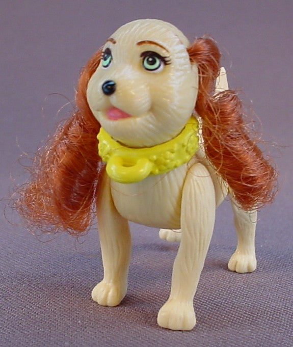 Polly Pocket Happenin' Pet Pals Ginger Dog, From A Lea & Ginger Set, The Legs And Head Both Move, 2 Inches Tall, 2001 Mattel