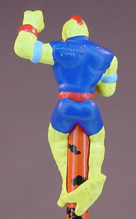 Captain Planet & The Planeteers Duke Nukem Villain PVC Figure Pencil Rider Or Topper, 2 5/8 Inches Tall, Vintage, 1990 Applause