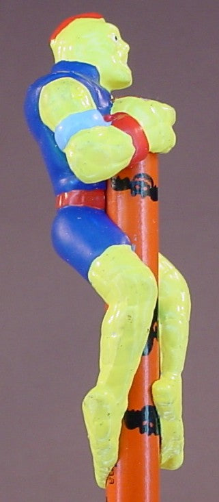 Captain Planet & The Planeteers Duke Nukem Villain PVC Figure Pencil Rider Or Topper, 2 5/8 Inches Tall, Vintage, 1990 Applause