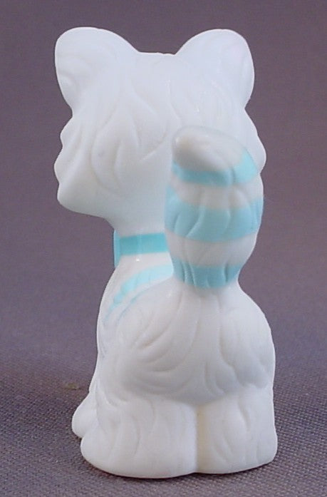 Tyco Quints Little Kittens Boy Kitty Cat Vinyl Figure With A Blue Bow, 2 1/8 Inches Tall, Vintage, 1991 Tyco
