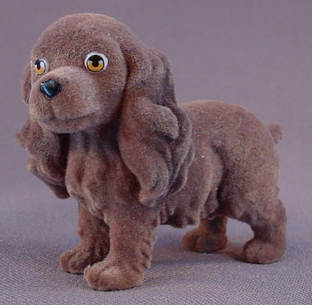 Pocket Puppy Cocker Spaniel Mother Figure, Fuzzy Or Flocked, M. E. G., Puppy In My Pocket, MEG