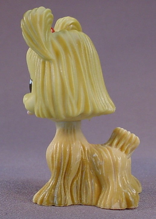 My Pet Pals Chic Boutique Light Brown Yorkie Dog With Dark Red Bows, Similar To Littlest Pet Shop, 2006 To 2008 Mattel