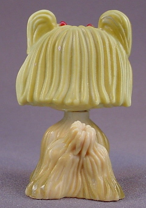 My Pet Pals Chic Boutique Light Brown Yorkie Dog With Dark Red Bows, Similar To Littlest Pet Shop, 2006 To 2008 Mattel
