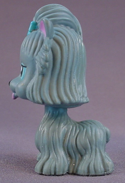 My Pet Pals Chic Boutique Gray Yorkie Dog With Blue Bows, Similar To Littlest Pet Shop, 2006 To 2008 Mattel