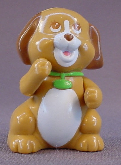 Itzy Bitzy Pals Brown Dog Toy, Press The Tail To Make The Paw Go Up, 1 7/8 Inches Tall, Vintage, 1993 Talentoy Factory