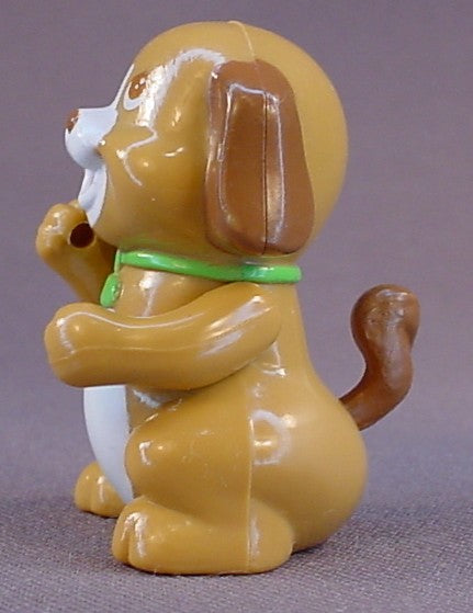 Itzy Bitzy Pals Brown Dog Toy, Press The Tail To Make The Paw Go Up, 1 7/8 Inches Tall, Vintage, 1993 Talentoy Factory