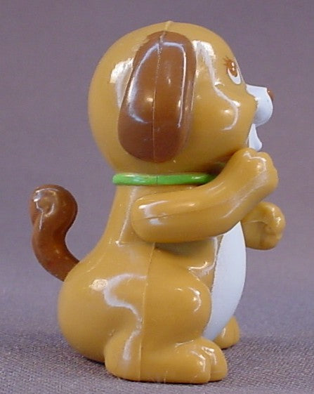 Itzy Bitzy Pals Brown Dog Toy, Press The Tail To Make The Paw Go Up, 1 7/8 Inches Tall, Vintage, 1993 Talentoy Factory