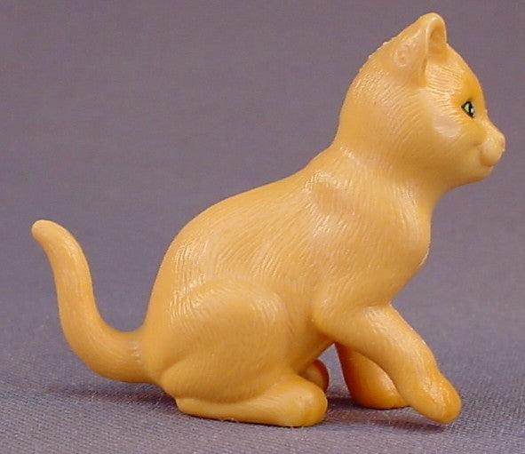 Barbie Pet Doctor Love And Care Vet Centre #67597 Orange Cat PVC Figure, 1 5/8 Inches Tall, Vintage, 1997 Mattel