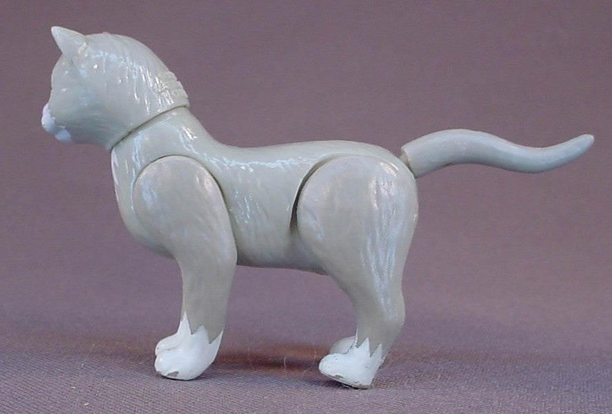 Barbie Pet Doctor Gray Cat Figure, Bobblehead, Vintage, 1995 Mattel, Bobble Head, The Legs & Tail Move, Pet Vet
