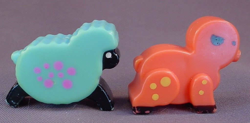 Fisher Price Musical Or Music Box Farm Mobile #166 Pair Of Replacement Animals, Pig And Sheep, Vintage, 1973 To 1975