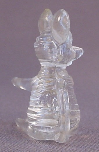 Clear Plastic Or Acrylic Mouse Figure, 1 3/8 Inches Tall, Novelty, Vintage, 1960's Or 1970's