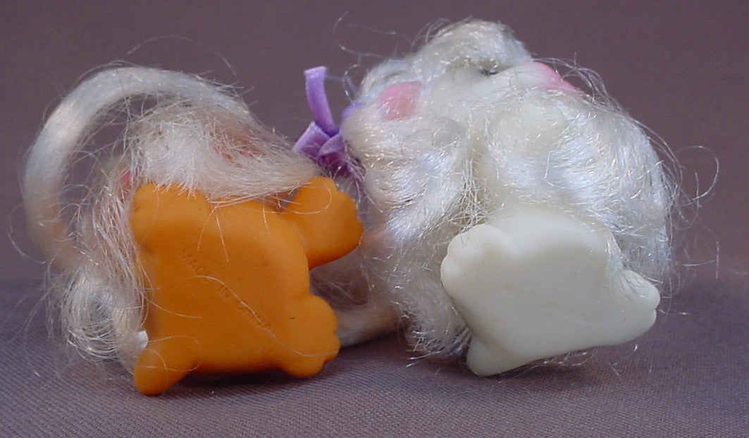 Citytoy 1988 My Pretty Pets Pair Of Dog Figures With Hair, 2 1/2 Inches Tall, Rubber Or Vinyl, Vintage, Sweetie Pups