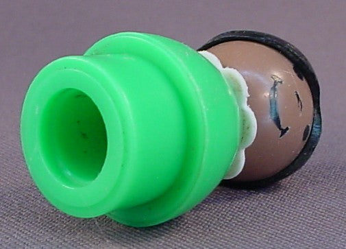Fisher Price Vintage African American Woman Or Girl With A Green Body, Black Hair