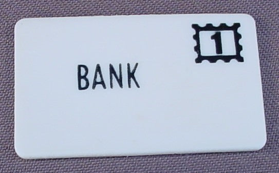 Fisher Price Vintage White Letter Envelope Or Mail, #1 Bank, 2500 Play Family Main St